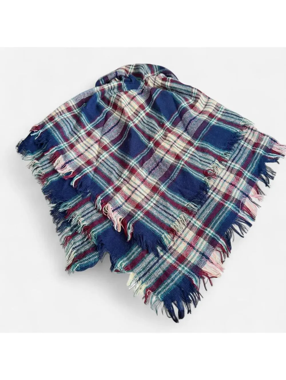 Plaid Shawl/Poncho Top